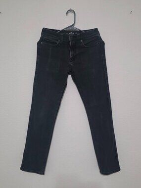 Hollister Slim Straight Jeans 28x30 Advanced Stretch Dark Wash Low Rise Y2K Deni